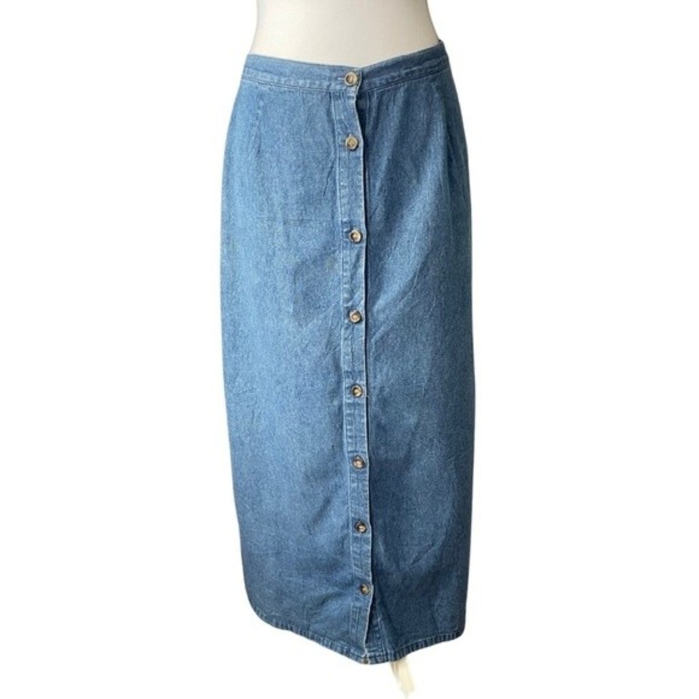 Urban Renewal Upcycle Maxi Denim Pleated Skirt Woman 12 - Picture 1 of 7